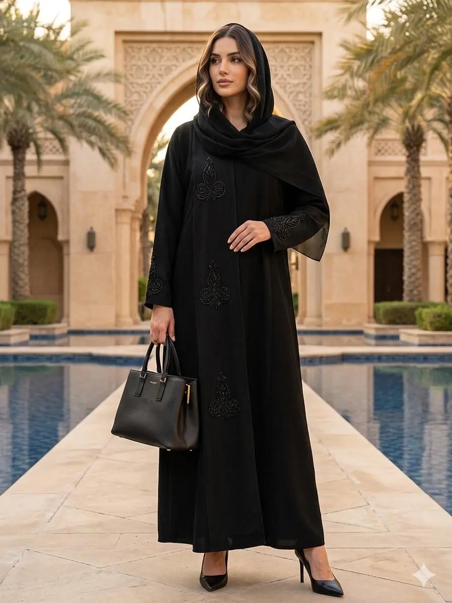 عباية باللون الاسود